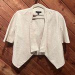 Ann Taylor Cropped High Low Shimmer Open Front Short Sleeve Blazer Jacket S Photo 1