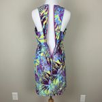Title Nine Trouble Nimblene Dress 4 Multicolor Tropical Built In Bra Zip A-Line Photo 6