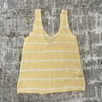 ZARA  | Fine Knit Top Yellow White Stripes Small Tank Photo 2