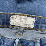 Free People  Medium Wash Raw Ankles Straight Leg Jeans - Size 27 - Mid Rise Waist Photo 3
