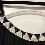 ZARA Black Maxi flowing Grecian Dress medium with beaded straps. Never worn Photo 2