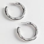 Urban Outfitters Shiloh Statement Silver Hoop Earrings NEW Photo 0