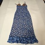 Majorelle  Quincy Midi Dress in Blue Ditsy XS Photo 9