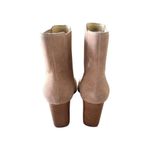 Nine West  Booties Size 12 Tan Pointed Toe  Leather Upper Block Heel Photo 3