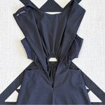 ZARA Cutout Linen Blend Mini Dress in Black XS Photo 12
