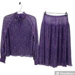 Vintage Liz Robert’s purple sheer top an skirt bohemian size M cottagecore Size M Photo 0