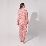 BedHead PJs Pink Magnolias Long Sleeve Classic Stretch Jersey PJ Top Sz Large Photo 1