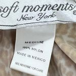 Soft Moments New York vintage Leopard Print Sleepwear Dress Brown Size M Photo 3