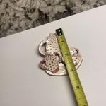 Hand Made Hand Crafted Ceramic Brooch Pin Pink Tea Set Hand Painted Photo 6