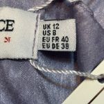 Flounce London puff sleeve maxi wrap dress in light blue satin. Size 8 NWT Photo 3