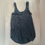 Chaser Charcoal Gray Ribbed Button-Front Tank – Size XS (Fits S) Photo 4