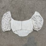 Bardot Daisy 6 M eyelet bustier corset puff sleeve crop top TB 3060 Photo 7
