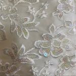 Gunne Sax Vintage  Jessica McClintock Strapless Dress Sequin USA Bow Slit White S Photo 2