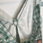 Milk & Honey Seafoam Gingham Ruffle Dress Photo 8