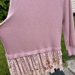 Free People Opposites Attract Floral Oversize Thermal Mesh Mini Dress Size M Photo 5