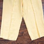 Flax • Classic Floods Pants yellow 100% linen lagen look wide leg loose pull on Photo 5