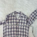 Frank & Eileen  Classic Linen Shirt in Plaid White/Blue Size S Photo 6