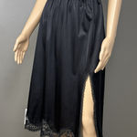 Vintage Body Lites For JCPenney Half Slip Skirt Black Size Small Wide Lace Slit Photo 0