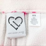 Aeropostale Fuzzy White Pink Heart Pajama Pants M Photo 4