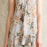 Maeve Anthropologie Floral Ruffle Hem Sleeveless Tank Top Women's Small Photo 0