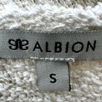 ALBION FIT Albion Sweater Raw Hem Knit Pullover Long Sleeve Lightweight Cream Small Photo 2