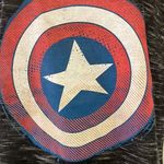 Marvel  Heather Dark Gray/Black Short Sleeve Captain America T-Shirt- Medium Photo 2