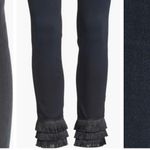 frame denim Frame Le High Byxbee‎ Fringe Hem Black Skinny Jeans Size 25 Photo 4