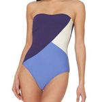 Jessica Simpson NWT Shadow Multi Colorblock Halter One Piece Swimsuit - … Photo 0