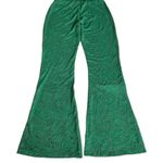 ZARA Zebra Print Flared Leg Pants Green Black Size Medium Photo 1