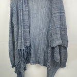 Love Stitch Blue Knit Women's Sweater open front cardigan long sleeve Medium Photo 0