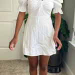 Missguided Milkmaid Puff Sleeve White Mini Dress Sz 2 NWT Photo 0