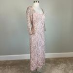 JS Collections Sequined Long Sleeve Midi Sheath Evening Gown Pink Size 6 Dress Photo 2