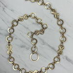 Lightweight Textured Gold Chain Link Belt XS/S Leaf Detail Adjustable ✨ Photo 0