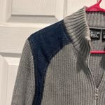 VTG Crossing Pointe Gray‎ Cotton Ribbed Denim Full Zip Bomber Jacket Women's XL Gray Photo 1