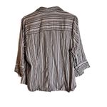 Lane Bryant  18/20W Button Down 3/4‎ Sleeve Striped Top Career Office Wear Photo 2