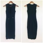 Finders Keepers Black Lace Up Bodycon Midi Dress Sleeveless Fitted Size XXS Photo 1