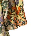 Rails  Roma Gardenia Floral Puff Sleeve Yellow Green Dress size XL V-neck Mini Photo 8