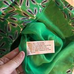 Tulle Green Sun Dress Keyhole Tie Back Floral Cruise Ready Size Small Photo 4