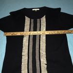 CAbi Broadway tuxedo cardigan fringe sweater cashmere cotton blend NEW size M Photo 7
