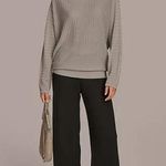 Nap Loungewear Wool Sweater One Size Knit Ribbed Dolman Sleeve Batwing Cozy Brown Photo 1