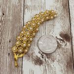 Vintage Faux Pearl Flowers Gold Photo 2