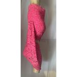 H&M Women's Pink Floral Lace Cutout Short Dress - Long Sleeve Coquette Size 6 Photo 4