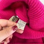 Diane Von Furstenberg  Sweater‎ Womens Large Pink Turtleneck Ribbed Knit Vintage Photo 3