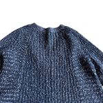 Moth Anthropologie Blue Wool Alpaca Pullover Cotton Sweater Zipper Size Medium Photo 7