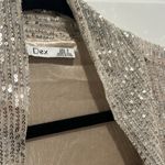Dex Sparkle City Sequin Duster Cream Silver Sequin Photo 3
