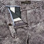 Peserico Luxury Italian Snakeskin Print Cigarette Trouser Pants Size 42 (US 6) Brown Photo 8