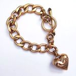 Juicy Couture  Gold Chunky Heart Charm Bracelet Photo 0