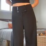 Dorothy Perkins Vintage y2k  long black wide leg dress pants with 8 button front detailing*🖤 Photo 2