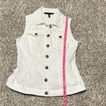 White House | Black Market  Denim Button Down Top Size 6 Photo 5