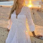 ZARA  mini dress boho crochet sundress long sleeve cotton casual summer vacation  Photo 10